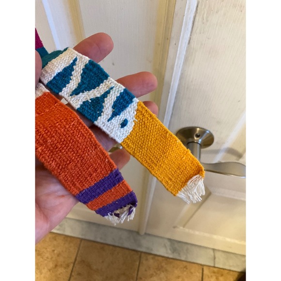 Unbranded Accessories - Vintage Handwoven Multi-Color Striped Boho Sash Friendship Belt 72x1 Inch